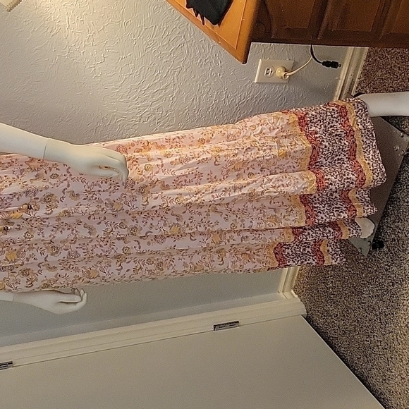 BEBOP 1990s Floral Faux Wrap Surplice Festival Maxi Dress Medium - Picture 3 of 13